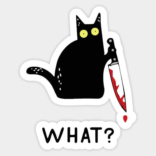 killer cat Sticker by autopic